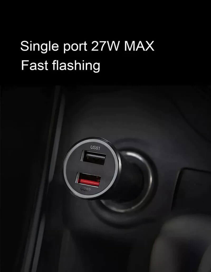 شارژر فندکی فست شارژ شیائومی Xiaomi CC06ZM 37W QC3 Car Charger