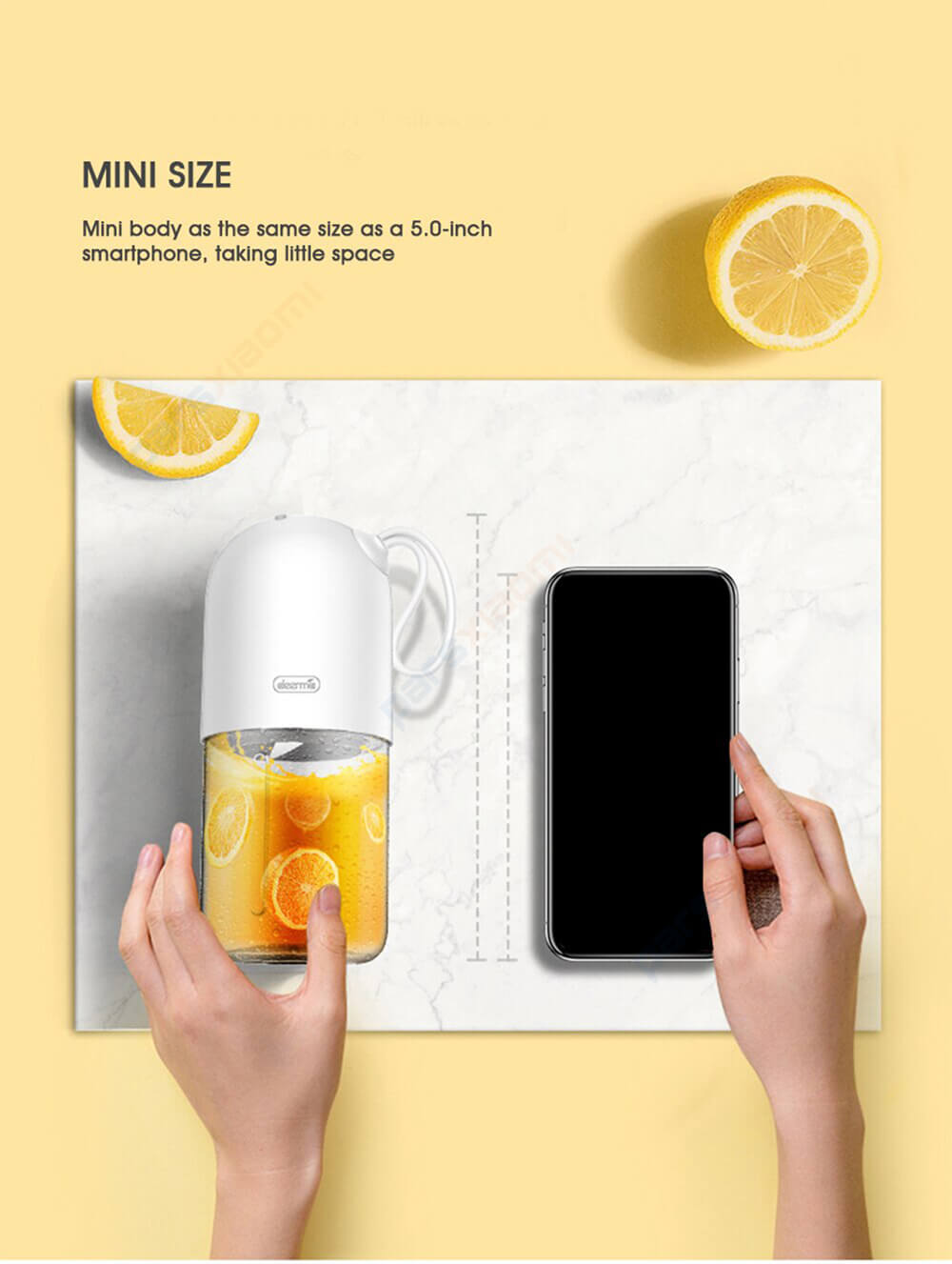 مخلوط کن قابل حمل شارژی شیائومی Xiaomi Deerma DEM-NU11 Portable Juicer Blender