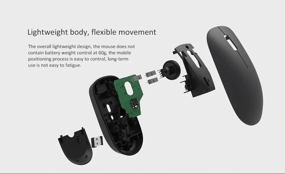 موس بی سیم شیائومی نسخه lite مدل Xiaomi Wireless Mouse Lite XMWXSB01YM