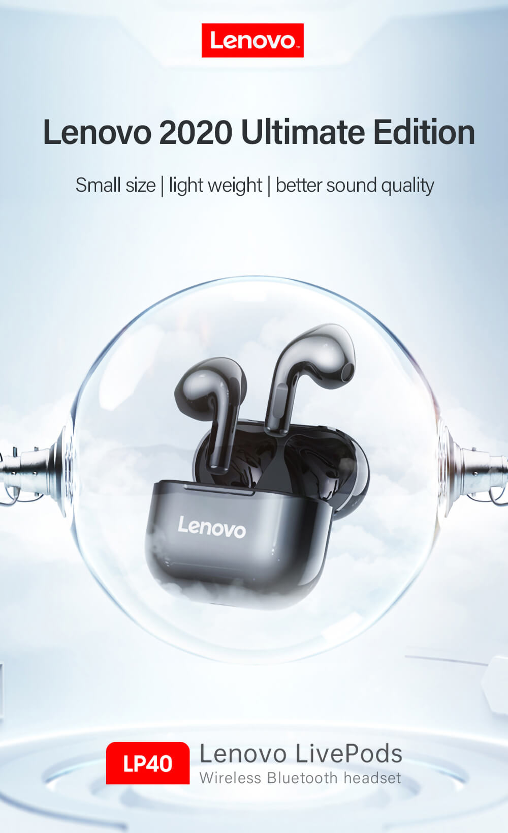 هندزفری بلوتوثی لنوو مدل LivePods LP40