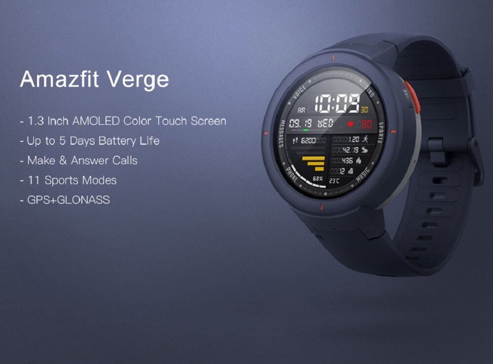 ساعت هوشمند شیائومی مدل آمازفیت ورج - Xiaomi Amazfit Verge
