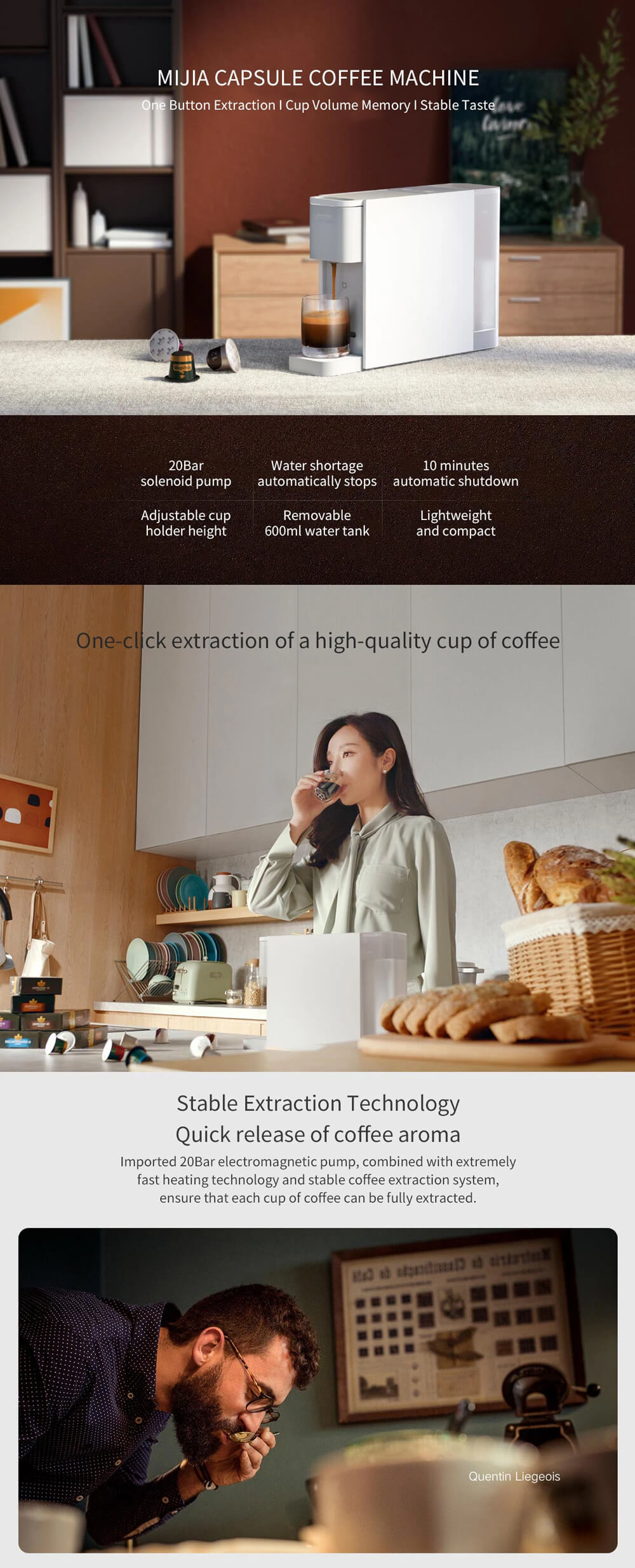 اسپرسو ساز کپسولی میجیا شیائومی S1301 - ‏Xiaomi Mijia S1301 Coffee Machine