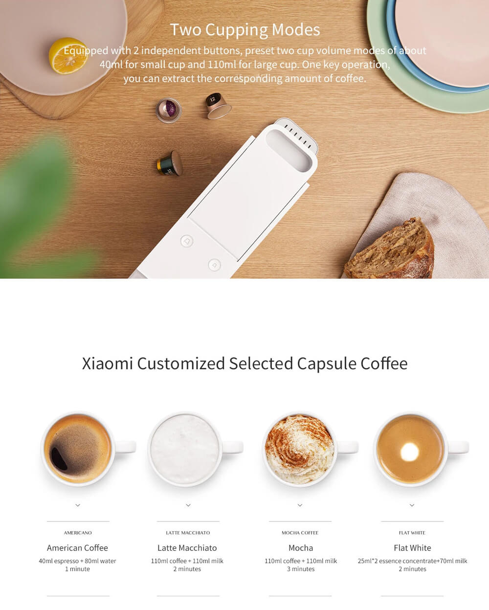 اسپرسو ساز کپسولی میجیا شیائومی S1301 - ‏Xiaomi Mijia S1301 Coffee Machine