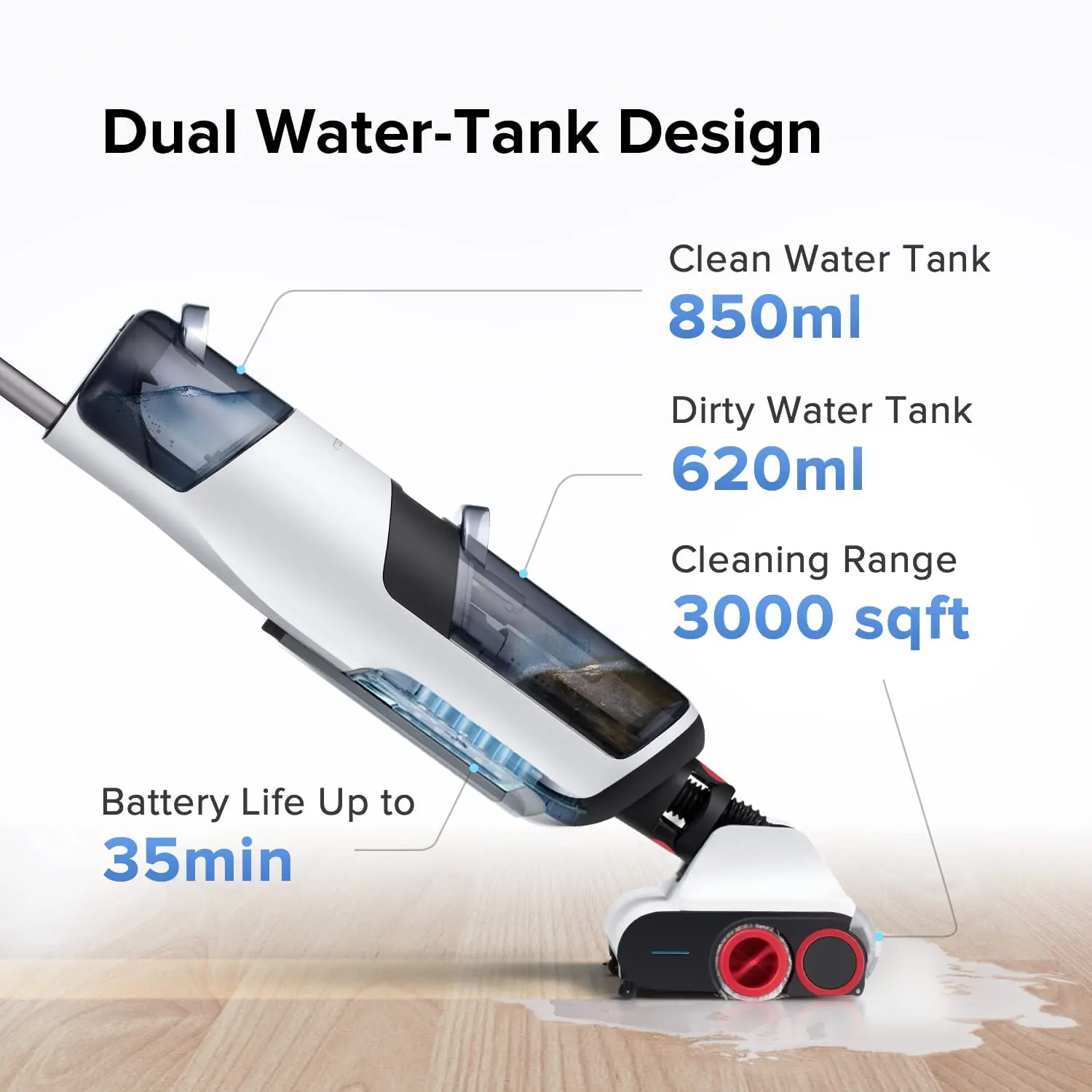 جارو برقی آب و خاک شیائومی RoboRock Dyad Cordless Wet Dry