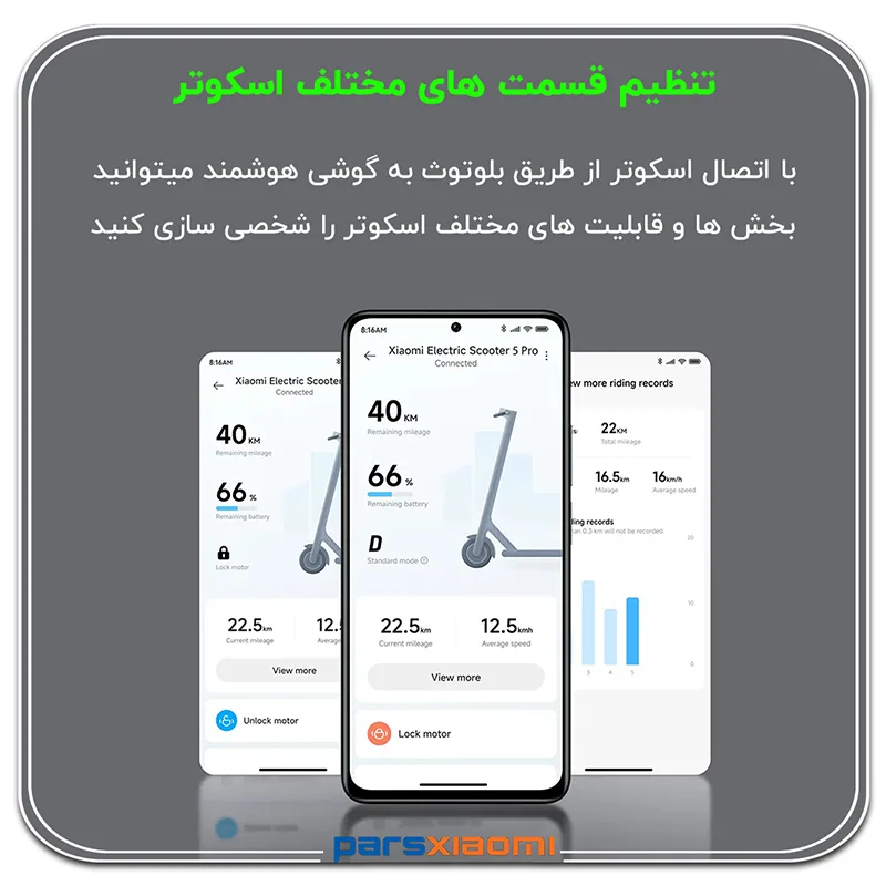 قابلیت کنترل و تنظیم با اپ می هوم