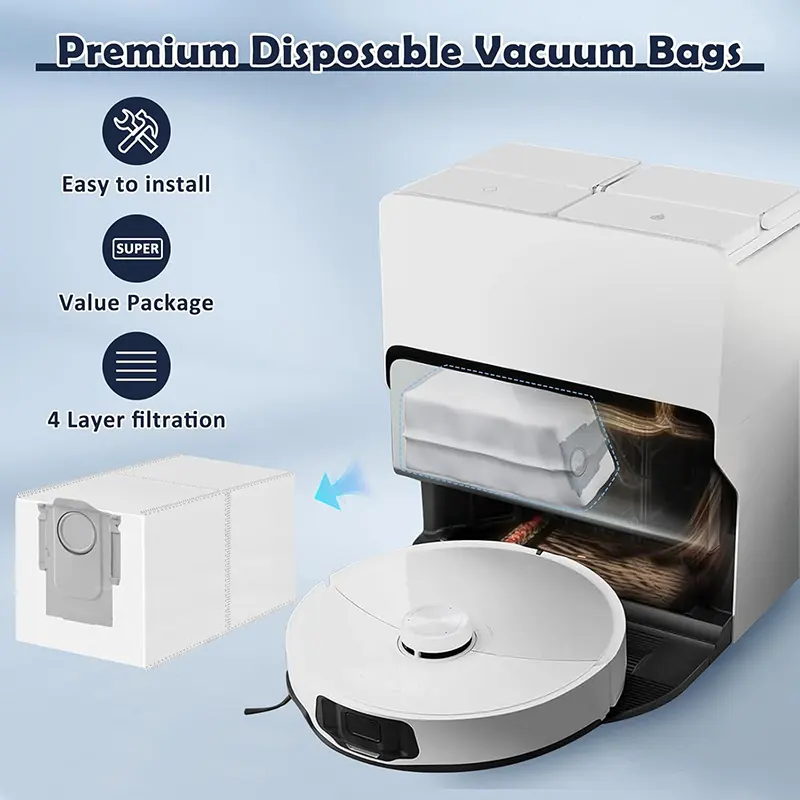 ظرفیت پاکت جارو رباتیک سری Roborock Q Revo