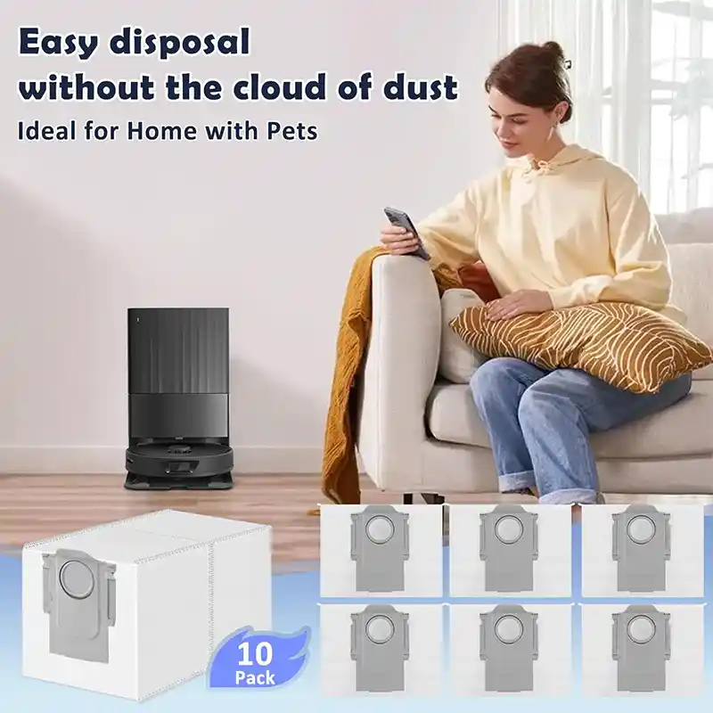 استفاده آسان از پاکت جارو رباتیک سری Roborock Q Revo