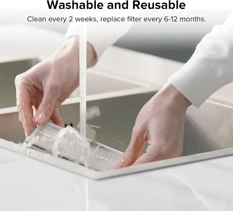 قابلیت شستشوی فیلتر جارو رباتیک شیائومی سری S8