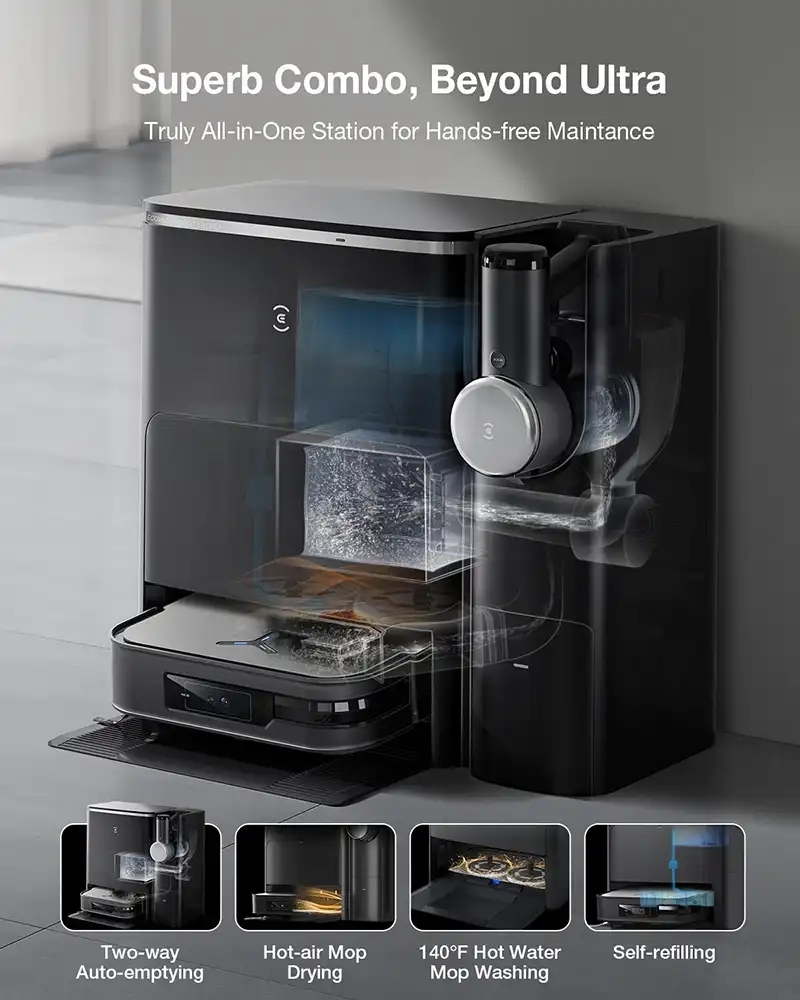 بررسی جارو رباتیک اکووکس Ecovacs X2 COMBO