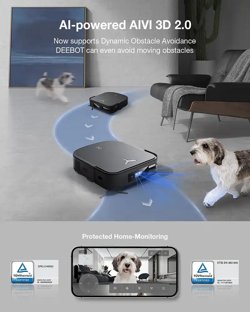 حالت مناسب برای حیوانات در جارو رباتیک اکووکس Ecovacs X2 COMBO