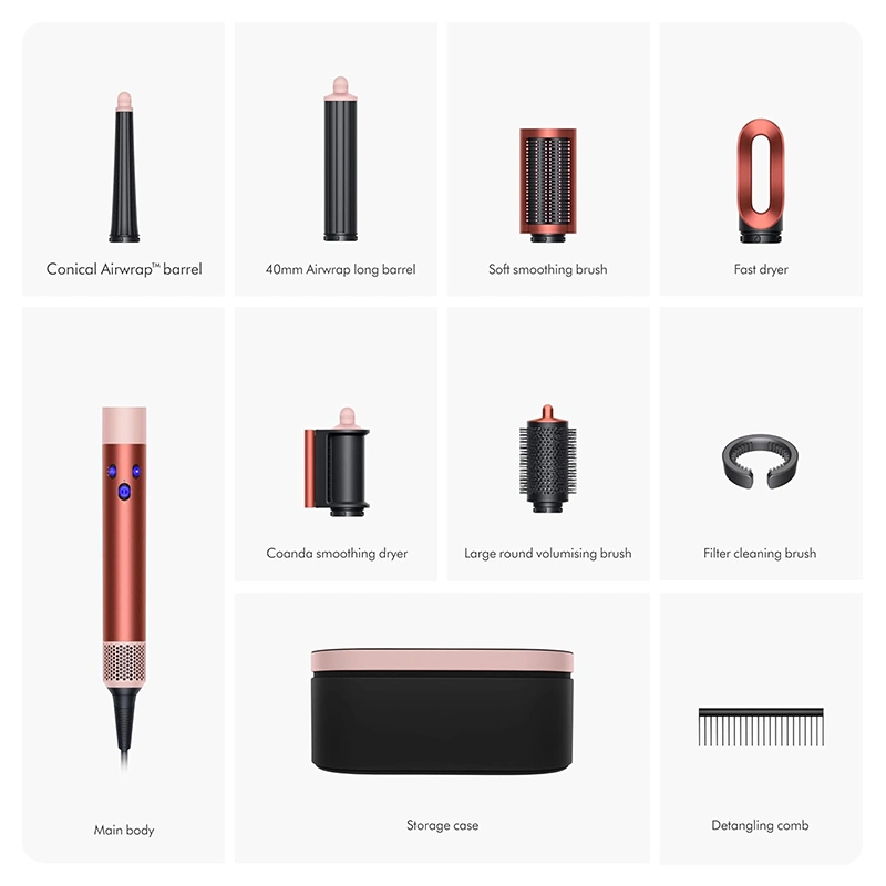 تنوع سری های سشوار برس دار حالت دهنده دایسون مدل Airwrap HS08