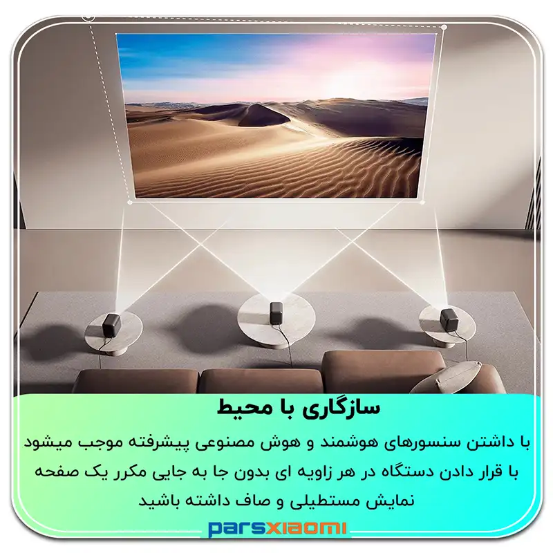 مجهز به سنسورهای هوشمند در ویدئو پروژکتور شیائومی مدل L1