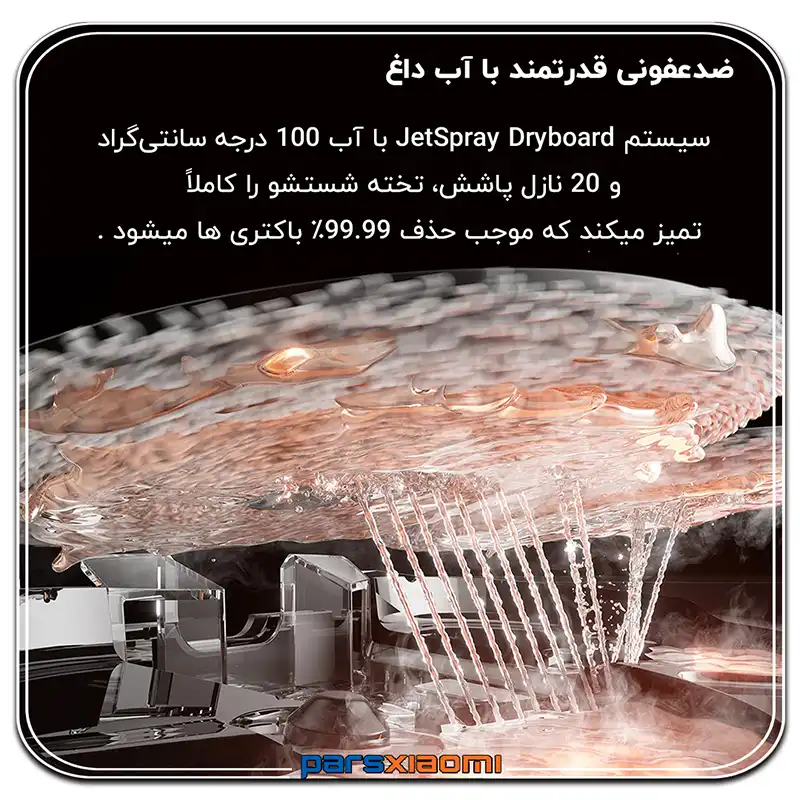شستشوی خودکار پد ها در MOVA P70 Pro Ultra